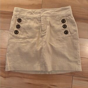 Lilly Pulitzer Cream Mini Skirt with Button Details